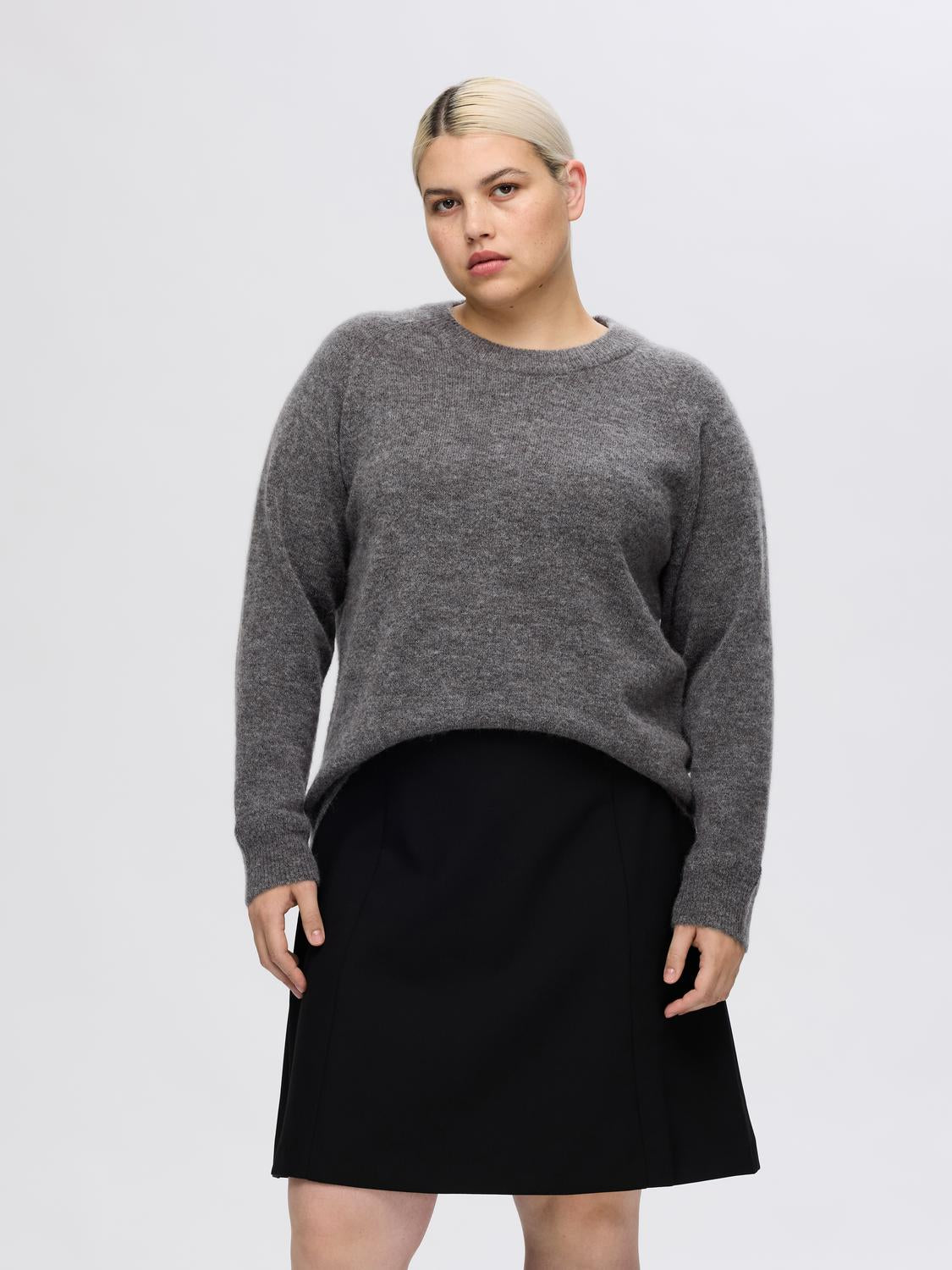 SLFLULU Pullover - Medium Grey Melange